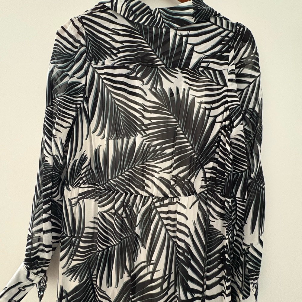 Hugo Boss Black and White Dilnara Crepe Shirtdress - Picture 7 of 8